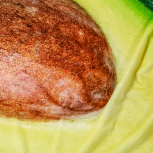 Miniatura 5 de Vessia - Manta de lana con diseño de aguacate (verde), manta graciosa y realista de comida para adultos y niños, 300 GSM, manta novedosa con frutas