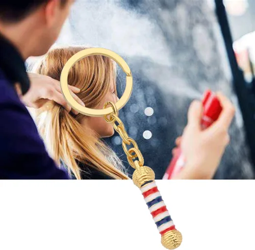 Miniatura 6 de WSNANG Letrero de peluquería con llavero/collar para peluquero con luz de giro, colgante de joyería, estilista de regalo