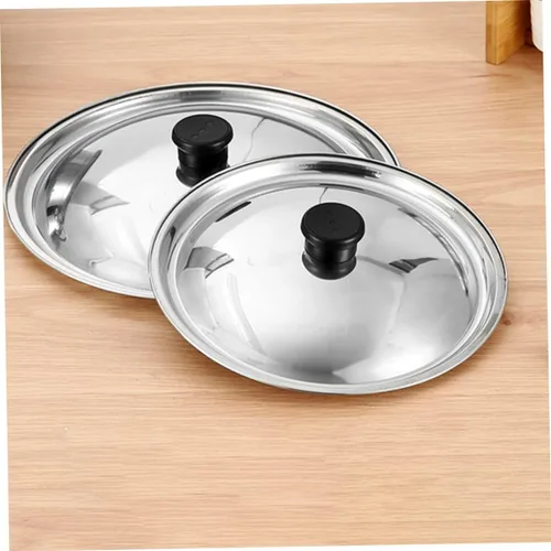 Miniatura 7 de Tapa redonda de acero inoxidable para sartén versátil para utensilios de cocina, tapa de olla para sartenes y ollas, diseño de estilo ideal
