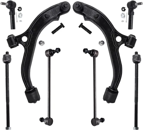 Miniatura 171 de Detroit Axle - Kit de brazos de control de extremo delantero de 8 piezas para Dodge Dakota 00-04, Durango 00-03, 4 brazos de control superior e
