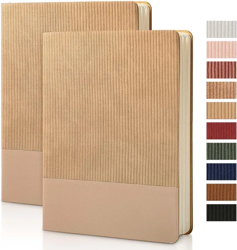 Miniatura 26 de Cuaderno con Líneas para Trabajo, Cuaderno de Notas con Rayas Universitarias 5.79"x8.27" A5 Cuero PU para Escritura Diaria 216 Páginas para Mujeres