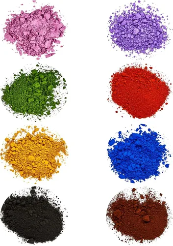 Pifito Muestra de colorantes de pigmento de óxido – 8 hermosos colores para suministros de fabricación de jabón (0.25 oz cada una) – Rojo, azul,