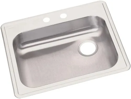 Miniatura 20 de Elkay GE12521 Dayton Fregadero de cocina empotrable de una sola cubeta de acero inoxidable de 25" - 1 orificio para grifo
