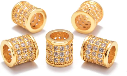 Miniatura 10 de AD Beads Pulsera de cuentas de zircón con tachuelas de strass