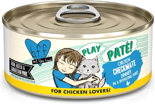 Miniatura 12 de B.F.F. PLAY - Best Feline Friend Paté Lovers, Aw Yeah!, Atún & Chicken Check Please! con atún y pollo, lata de 2.8 onzas (paquete de 12)