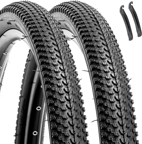 Miniatura 12 de Hycline Paquete de 2 neumáticos para bicicleta de montaña: neumáticos de bicicleta plegables de repuesto de 20/24/26/27.5 pulgadas resistentes al