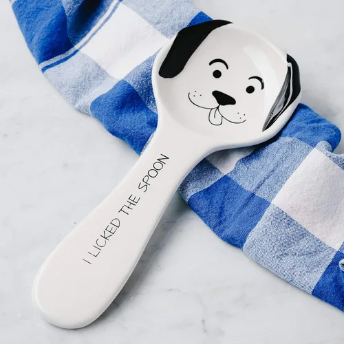 Miniatura 4 de Pavilion Gift Company - Perro lamió la cuchara-10 cucharas resto, 10", blanco