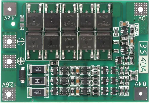Miniatura 2 de Tablero de protección del PWB BMS de 3S 12V 40A para el módulo de la célula de batería de litio 18650 Li-ion