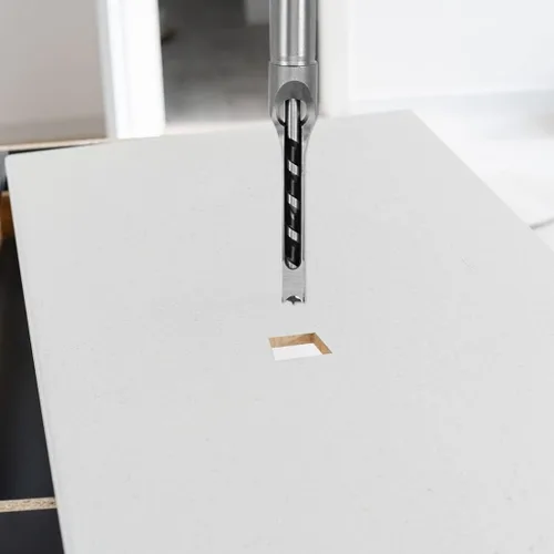 Miniatura 6 de uxcell Broca de agujero cuadrado, herramienta eléctrica de mortaja de cincel hueco de acero de alto carbono de 5/16 "para carpintería