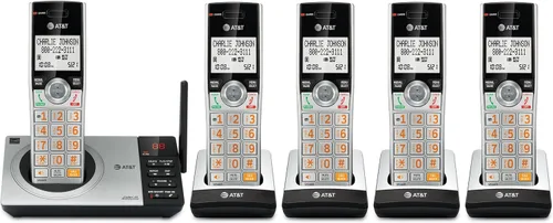 Miniatura 24 de Teléfono inalámbrico expandible DECT 6.0 con sistema de respuesta y bloqueador inteligente de llamadas de AT&T CL82207, Plateado/Negro