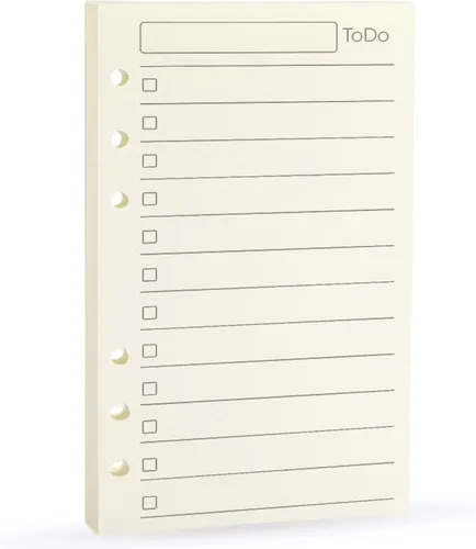 Miniatura 26 de Insertos de planificador A5, recargables para repuestos Filofax, arphia, 6 anillas, puntos, líneas, cuadrículas, lisos, 80 hojas/160 páginas para un