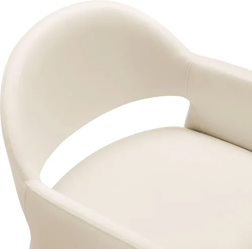 Miniatura 9 de Modway Talia Performance - Sillón de comedor de terciopelo en alabastro, moderna silla de comedor curvada con respaldo abierto, silla de barril