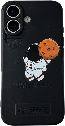Miniatura 43 de Yonds Queen para iPhone 7 Plus / 8 Plus, linda funda con diseño de astronauta de dibujos animados, elegante parachoques de TPU suave, protectora
