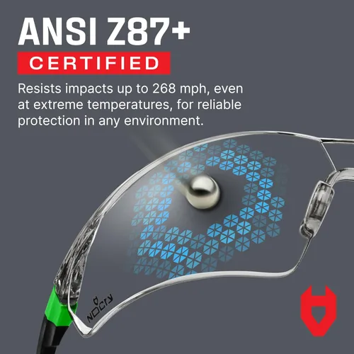Miniatura 5 de Gafas de seguridad NoCry con lentes transparentes, no se empañan, resistentes a los rayones, envolventes antideslizantes, protección UV. Ajustables