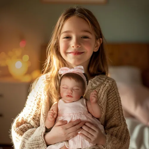 Miniatura 5 de Muñecas Reborn – Muñeca de bebé recién nacida realista de 20 pulgadas, cuerpo de tela hecha a mano, con peso suave, juego de regalo pintado avanzado