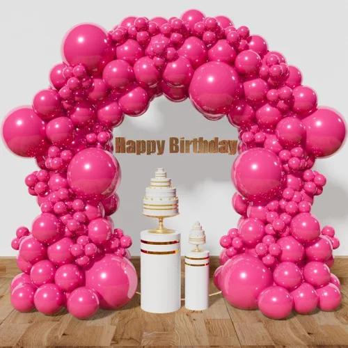 Miniatura 11 de Kit de arco de globos de color rosa claro, 111 piezas de globos de látex de 18, 12 y 5 pulgadas, guirnalda de globos de fiesta para cumpleaños, baby