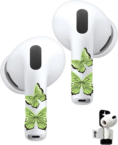 Miniatura 11 de RockMax Piel de dinosaurio brillante para AirPods, fácil de identificar, envolturas adhesivas universales para AirPods Pro 3/2/1 y Gen 1/2/3/4