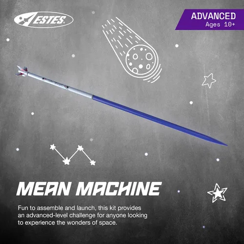Miniatura 2 de Estes 1295 Mean Machine - Kit de construcción de cohetes, kit avanzado de modelo de cohete volador para mayores de 10 años