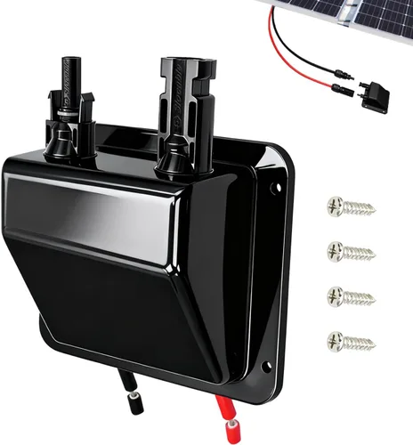 Miniatura 7 de Glándula de entrada de cable solar Trisinger, cable de extensión solar suave negro de 10Ft 10AWG y conector, carcasa de entrada de cable doble 10