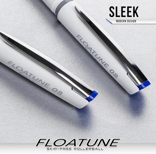 Miniatura 5 de Bolígrafo de bola de tinta Pentel Floatune, (0.8mm), punta media, tinta negra/azul/roja, paquete de 8 bolígrafos (BY108PF8OFC)