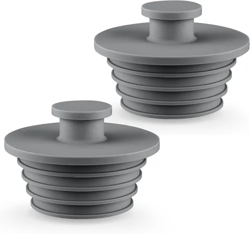 Miniatura 8 de Aluvor Tapón para bañera, 2 piezas, tapón de fregadero, tapón de bañera, tapón de drenaje de ducha de baño, tapón de drenaje de bañera de silicona