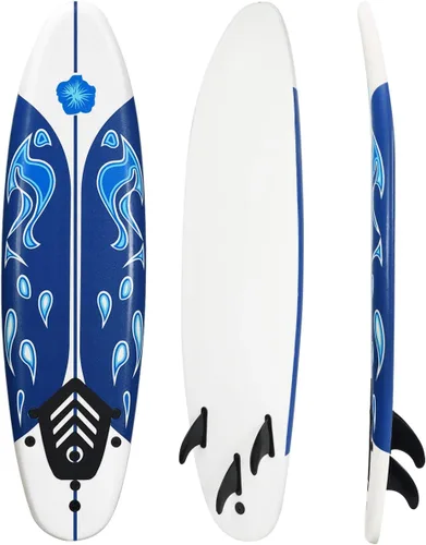 Miniatura 11 de Giantex 6' Surfboard Surfing Surf Beach Ocean Body Foamier Board with Removable Fins, Great Beginner Board for Kids, Youth and Children