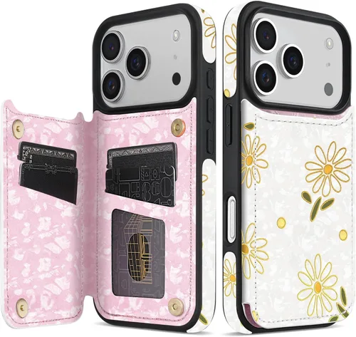 Miniatura 30 de NNH Funda tipo cartera compatible con iPhone Xs Max con bloqueo RFID, ranuras para tarjetas, folio de piel sintética, función atril, doble cierre