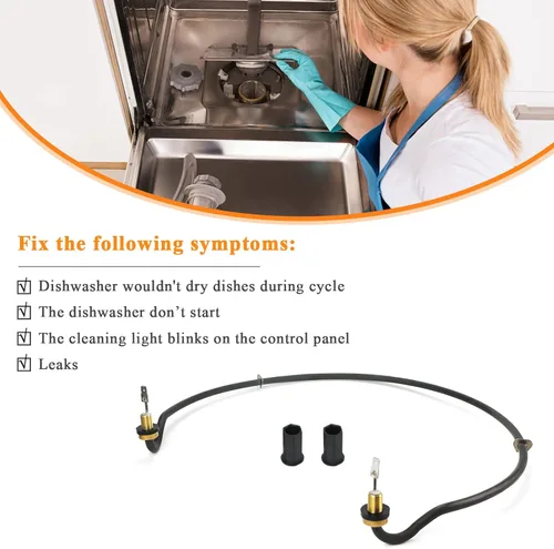 Miniatura 4 de Blutoget - Elemento calefactor para lavavajillas W10703867 actualizado 2026, apto para Whirlpool Kitchen.Aid Ken.more - Reemplaza a AP5809076