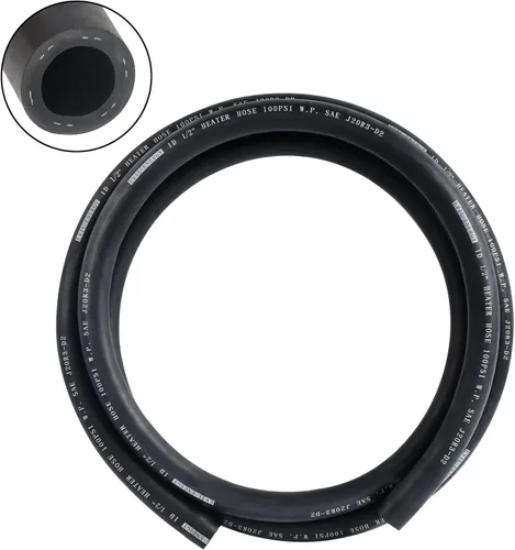 EVIL ENERGY 1/2" Manguera de Calentador de Radiador Refrigerante Recta 100PSI SAE 20R3 1.5m Negro