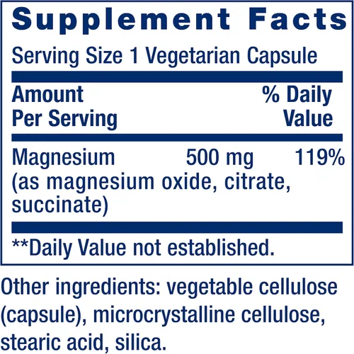 Miniatura 4 de Life Extension Cápsulas de magnesio 500 mg, vitamina C 1000 mg con fitosoma de bio-quercetina - corazón, hueso, salud inmunológica - 200 cápsulas
