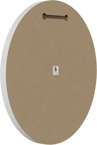 Miniatura 3 de Stupell Industries Placa circular de pared circular con forma de luna creciente con formas abstractas y malvados, 12 pulgadas de diámetro