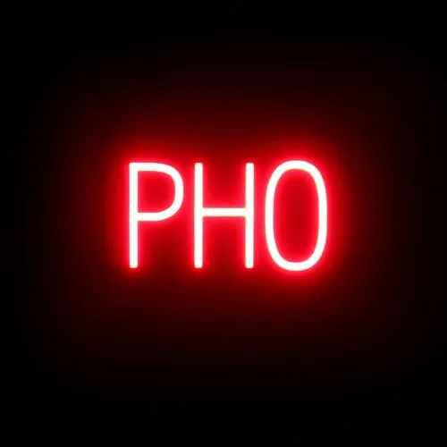 Miniatura 59 de SpellBrite Señal de PHO para restaurantes Señalización LED azul para restaurantes con LED de neón para empresas 13.2 x 6.3 pulgadas