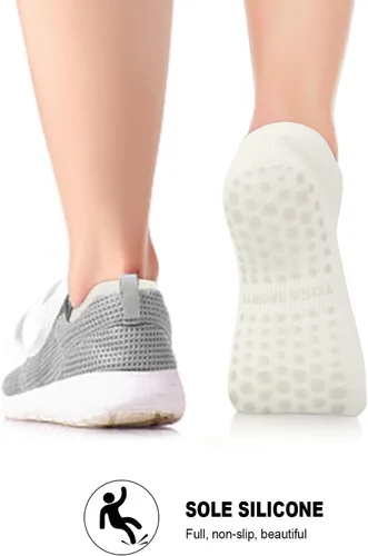 Miniatura 3 de 6 pares de calcetines de pilates antideslizantes para mujer, calcetines atléticos de yoga para barre ballet, descalzo, entrenamiento, hospital