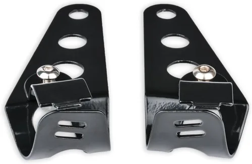 Miniatura 2 de KATUR Soportes universales de montaje para faros delanteros de 1.220 in a 1.535 in, horquilla para oído compatible con Chopper Cafe Racer Negro