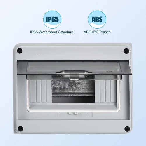 Miniatura 3 de MECCANIXITY Caja de disyuntor de 8 vías IP65 Caja de protección de distribución impermeable para disyuntor de pared interior con conectores