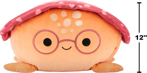 Miniatura 4 de Squishmallows Original 12 pulgadas Caine la tortuga de cuero naranja con gafas – Peluche oficial Jazwares (tamaño mediano)