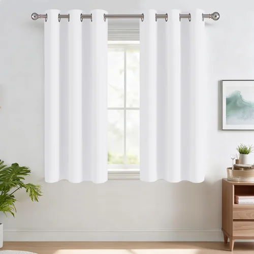 Miniatura 123 de RYB HOME Cortinas opacas de cocina de 36 pulgadas de largo, tratamiento de privacidad para ventanas pequeñas, aislamiento térmico, telón de fondo