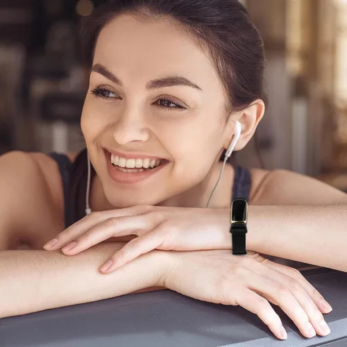 Miniatura 5 de Meliya Correa compatible con bandas Fitbit Luxe para mujeres y hombres, correa deportiva de repuesto de nailon elástico suave para Fitbit Luxe Negro