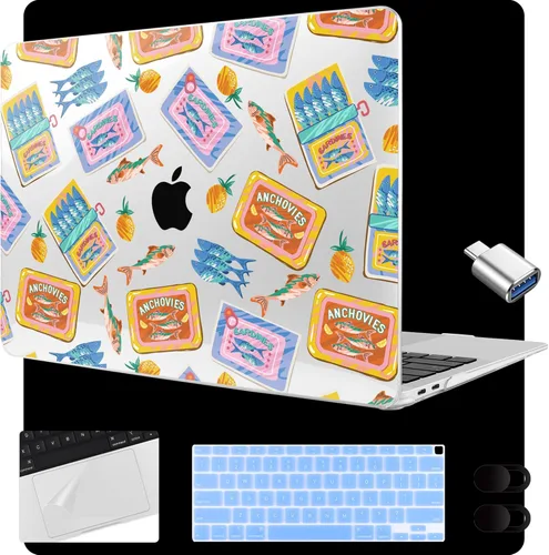Miniatura 39 de MEEgoodo para MacBook Air de 13.3 pulgadas, funda 2021 2020 2019 2018 A2337 M1 A2179 A1932, carcasa transparente para MacBook Air M1, carcasa dura