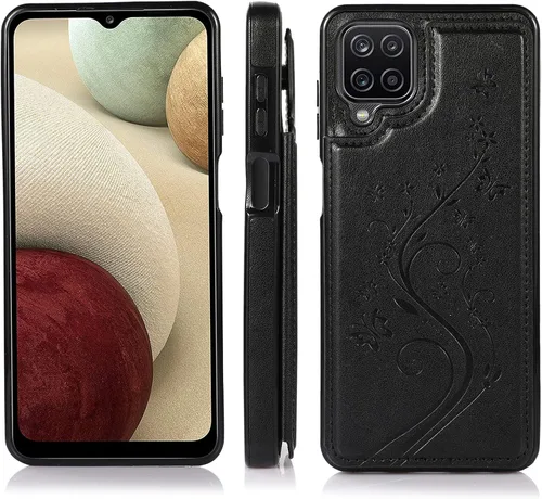 Miniatura 3 de Funda de teléfono para Samsung Galaxy A42 5G con protector de pantalla de vidrio templado, tarjetero con soporte para tarjetero, soporte para celda