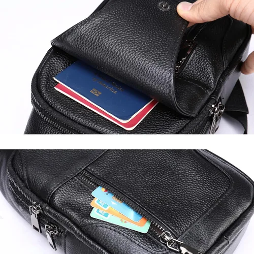 Miniatura 193 de LUKZIJAES Bolso bandolera de cuero genuino para hombre