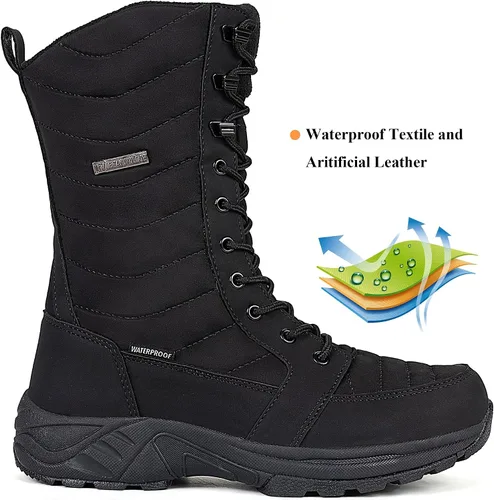 Miniatura 3 de FW FRAN WILLOR Women's Waterproof Winter Snow Boots with Side Zipper