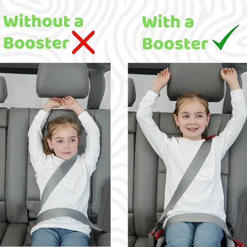 Miniatura 9 de Bubble Bum - Asiento elevador portátil inflable de viaje, para niños de 40 a 100 libras, para automóvil, sin espalda, plegable y estrecho, ajuste