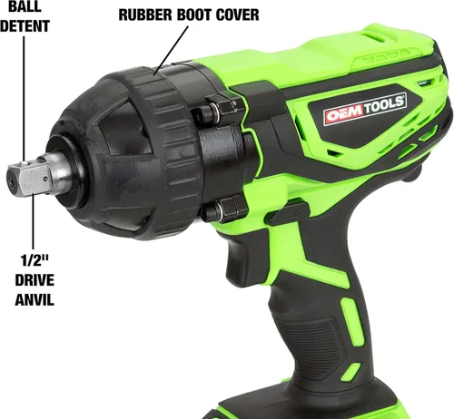 Miniatura 4 de OEMTOOLS 24481 Llave de impacto (uso pesado, llave de 1/2 pulgadas. de ion de litio), 1 unidad
