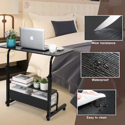 Miniatura 5 de Escritorio universal movible mesa para espacios pequeños almacenamiento conveniente escritorio portátil computadora escritorio ajustable casa