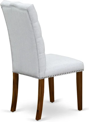 Miniatura 10 de East West Furniture ANEL3-ANA-05 Juego de mesa y sillas de cocina de 3 piezas contiene una mesa redonda de comedor con pedestal y 2 sillas Parsons