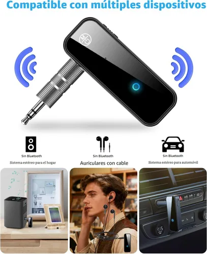Miniatura 4 de Receptor transmisor Bluetooth 5.3 2 en 1, adaptador de audio Bluetooth inalámbrico AUX para coche, TV, altavoz, sistema estéreo y auriculares