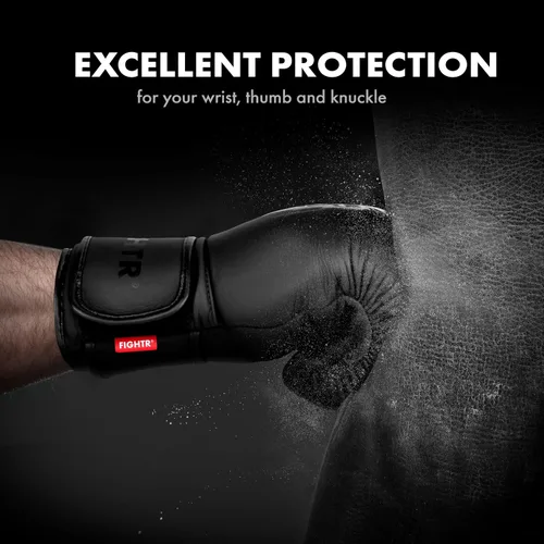 Miniatura 3 de Guantes de boxeo FIGHTR® Pro hechos de cuero genuino Para hombres y mujeres para boxeo, MMA, Muay Thai, Kickboxing y artes marciales 10 12 14 16