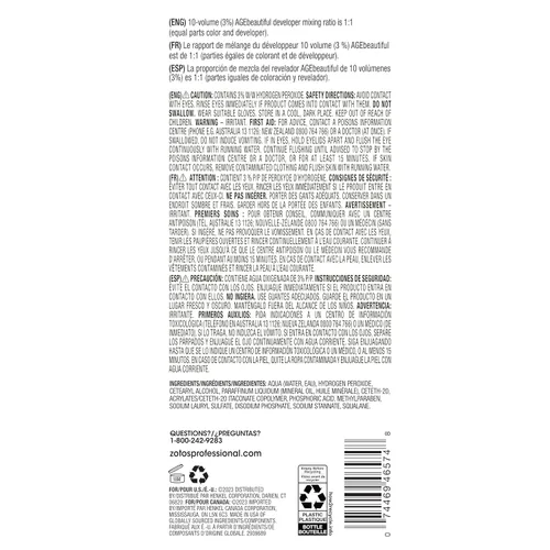 Miniatura 8 de AGE beautiful Gentle Creme Hair Developers Para tintes de cabello permanentes, tónicos, aclaradores Coloración profesional de salón