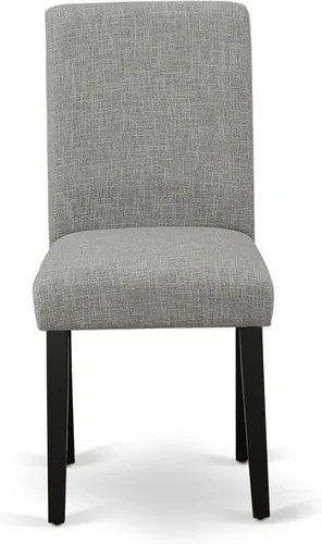 Miniatura 7 de East West Furniture DLAB3-BLK-06 - Juego de comedor de 3 piezas para espacios pequeños, contiene una mesa de comedor redonda con Dropleaf y 2 sillas